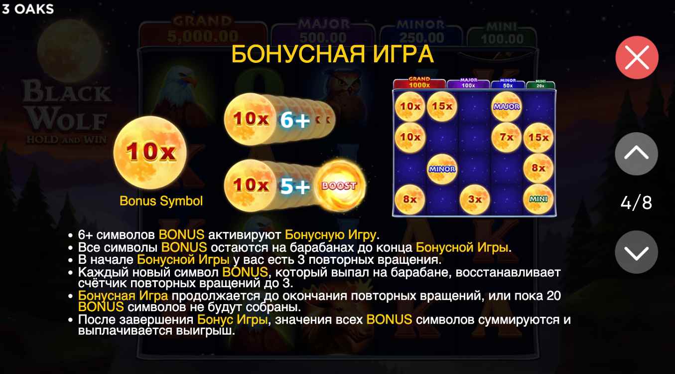 Бонусная игра Black Wolf