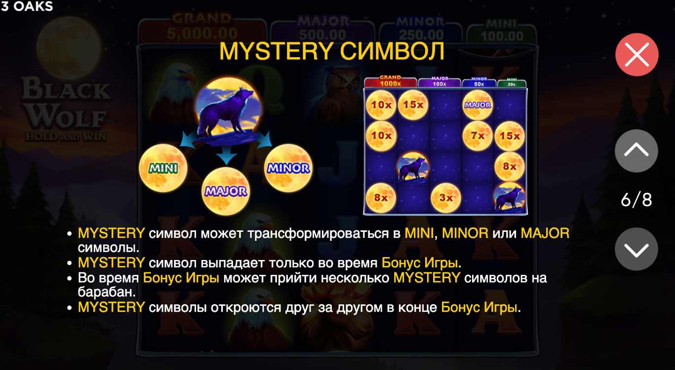 Mystery слота Black Wolf